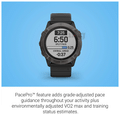 Garmin Fenix 6X Sapphire DLC with Black Band Premium Multisport GPS Smartwatch Carbon Gray thumbnail