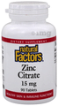 Natural Factors Zinc Citrate 15mg Tablet thumbnail