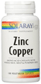 Solaray Zinc Copper Vegetarian Capsule | Amino Acid Chelate With Whole Rice, Kelp & Pumpkin Seed thumbnail