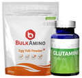Advance Nutratech Combo of BulkAmino Egg Yolk Powder Unflavored 300gm and Glutamine Supplement Powder Unflavored 100gm thumbnail