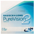 Bausch + Lomb Pure Vision 2 HD Contact Lens Optical Power -9 Transparent Spherical thumbnail
