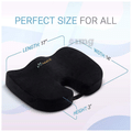Grin Health Memory Foam Non-Slip Orthopedic Coccyx U Seat Cushion Black thumbnail