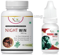 Natural Combo Pack of Night Win 500mg, 60 Capsules & Young On Gold 15ml thumbnail