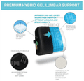 Grin Health Combo Pack of Memory Foam Seat Cushion and Gel Enhanced Lumbar Support Grey and Black thumbnail