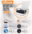 Grin Health Memory Foam Non-Slip Orthopedic Coccyx U Seat Cushion Black thumbnail