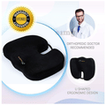 Grin Health Memory Foam Non-Slip Orthopedic Coccyx U Seat Cushion Black thumbnail