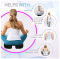 Grin Health Memory Foam Non-Slip Orthopedic Coccyx U Seat Cushion Black thumbnail