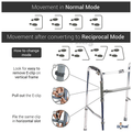 Dr Trust USA Portable Aluminium Height Adjustable Foldable Walker Black thumbnail
