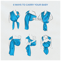 Polka Tots Ring Sling Carrier 100% Cotton, Lightweight & Breathable Mesh Kangaroo Wrap for New Born Infant Kids White thumbnail