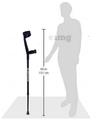 Be Safe Forever Elbow Support Walker Stick Height Adjustable Black thumbnail