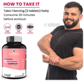 Naturyz Triple Strength L-Arginine 3600mg Tablet Pre-Workout Supplement For Pump & Performance thumbnail