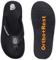 Ortho + Rest M10013 Men slippers with Cushioned Footbed | Soft Comfortable Stylish and Anti Skid Men's Flip-Flops & Slippers Daily Use Black Size 7 thumbnail