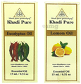 Khadi Pure Combo Pack of Eucalyptus Oil & Lemon Oil (15ml Each) thumbnail