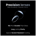 Klar Eye K 1012 Half Rim Rectangle Reading Glasses for Men and Women Shiny Gun Optical Power +0.75 thumbnail