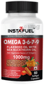 Instafuel Omega 3, 6, 7, 9 Flaxseed Oil with Sea Buckthorn Oil 1000mg Softgel Capsules thumbnail