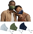 Self Lub Reusable and Washable Cloth Mask with Adjustable Ear Loop Olive Green, Navy Blue & Grey thumbnail
