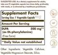 Solgar DLPA DL-Phenylalanine 500mg Vegetable Capsule thumbnail