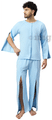 Haxor LWR5126 Fleece Unisex Post Surgery Recovery Velcro Open Tearaway Trouser for Quick Access for Post-Op Care Light Blue XL thumbnail