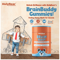 HolyBear BRAINBUDDY Sharp Brain Gummies For Kids With Brahmi Extract & DHA Flavour Mixed Fruit thumbnail
