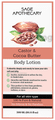 Sage Apothecary Castor & Cocoa Butter Body Lotion thumbnail