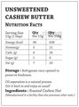 The Butternut Co. Cashew Butter Unsweetened Creamy thumbnail