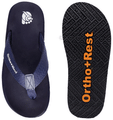 Ortho + Rest M10013 Men slippers with Cushioned Footbed | Soft Comfortable Stylish and Anti Skid Men's Flip-Flops & Slippers Daily Use Navy Blue Size 6 thumbnail