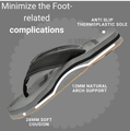 Leaf Ortho Diabetic and Flatfoot Slippers with Extra Cushion for Better Blood Flow Black 9 thumbnail