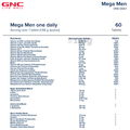 GNC Mega Men One Daily Multivitamin for Muscle Performance, Immunity & Brain Health | Tablet thumbnail