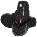 Ortho + Rest M10015 Cool Comfirt for Your Aching Feet Orthopedic Slippers for Men | Anti-Skid Flip Flops with Acupressure Massage Footbed | Extra Soft Black Size 10 thumbnail