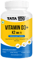Tata 1mg Vitamin D3+K2 (MK 7 ) Advanced Tablet | for Stronger Bones and Immunity | 600 IU Vitamin D3 + 55 mcg K2 thumbnail