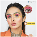 Aquacolor Daily Disposable Colored Contact Lens with UV Protection Optical Power -0.75 Naughty Brown thumbnail