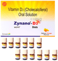 Zynano D3-Cholecalciferol Oral Solution,Vitamin D3 Shots,D3 Liquid,D3 Syrup,Sugar free (5ml each) Alphonso Mango thumbnail