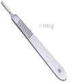 Agarwals Scalpel Handle No-3 with Sai Plus Life Carbon Steel Surgical Scalpel Blades No-11 (50) thumbnail