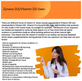 Zynano D3-Cholecalciferol Oral Solution,Vitamin D3 Shots,D3 Liquid,D3 Syrup,Sugar free (5ml each) Alphonso Mango thumbnail