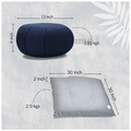 Sarveda Combo Pack of Zafu & Zabuton Meditation Cushion Navy Blue thumbnail