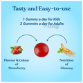 Kapiva Multivitamin Gummies Super for Kids and Adults Enriched with Ginseng Root Strawberry thumbnail