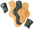 SochGreen Reusable Cloth Pads for Heavy Flow) Green and Orange XL thumbnail
