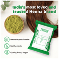 Habibs Henna Mehndi Powder Enriched with Bhringraj Amla Brahmi Jatamansi For Hair Color (100 gm) thumbnail