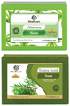Khadi Care Combo Pack of Herbal Aloevera Soap & Teatree Scrub Soap (125gm Each) thumbnail