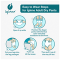 Igiene Soft & Hygienic 2X Ultra Absorbent Rashfree Adult Dry Pant (10 Each) Large thumbnail