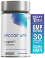 Decode Age LongeVit Vegetarian Tablet | Improve NAD+, Energy Level & Overall Stamina, Recovery from DNA Damage (30 Each) thumbnail