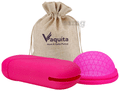Vaquita Reusable Menstrual Cup Disc with Case Small Pink thumbnail