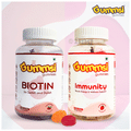Gummsi Combo Pack of Biotin Cranberry & Immunity Strawberry Gummies (30 Each) thumbnail