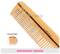 Vega HMWC 02 Classic Wooden Hair Comb Handmade for Men and Women thumbnail