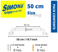 Simon's Grippy Heavy Duty ABS Bathroom and Toilet Grab bar with Anti Slip Finish 50cm Large thumbnail