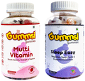 Gummsi Combo Pack of Multivitamin Strawberry & Sleep Easy Orange Gummies (30 Each) thumbnail