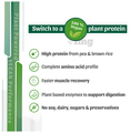 MuscleBlaze bGreen Plant Protein Powder with Shaker Free Unflavoured thumbnail