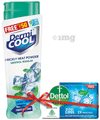 Dermicool Prickly Heat Powder Menthol Regular with Dettol Intense Cool Soap 125gm Free thumbnail