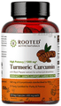 Rooted Active Naturals High Potency Turmeric Curcumin with Black Pepper Extract 1300mg Veg Capsule thumbnail
