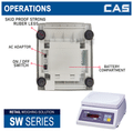 CAS SWLR2 Electronic Rechargeable Weighing Scale with Dual Display (2kg x 0.2g) thumbnail